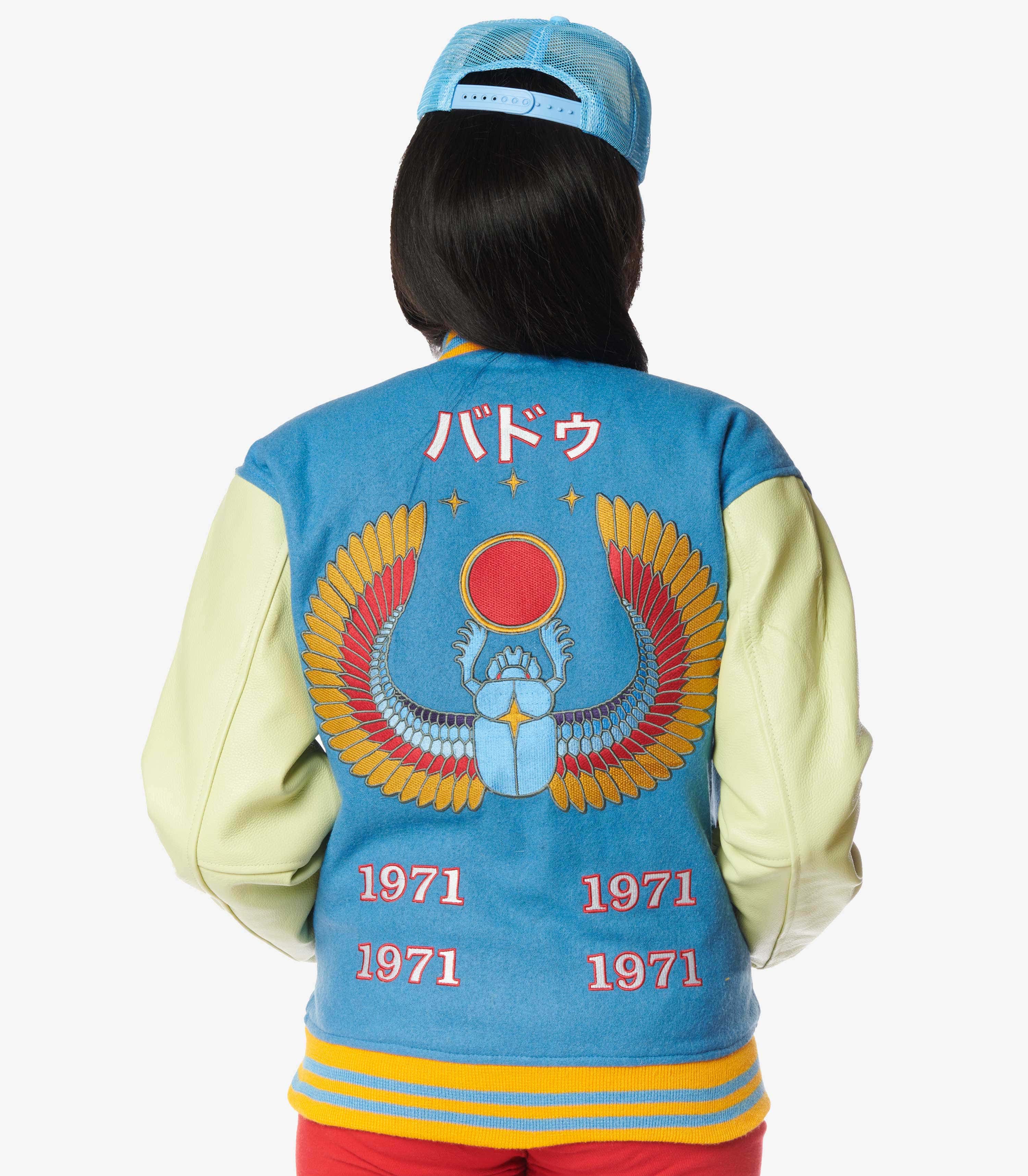 BADU x SUPA Letterman Jacket - Cream - Image 3