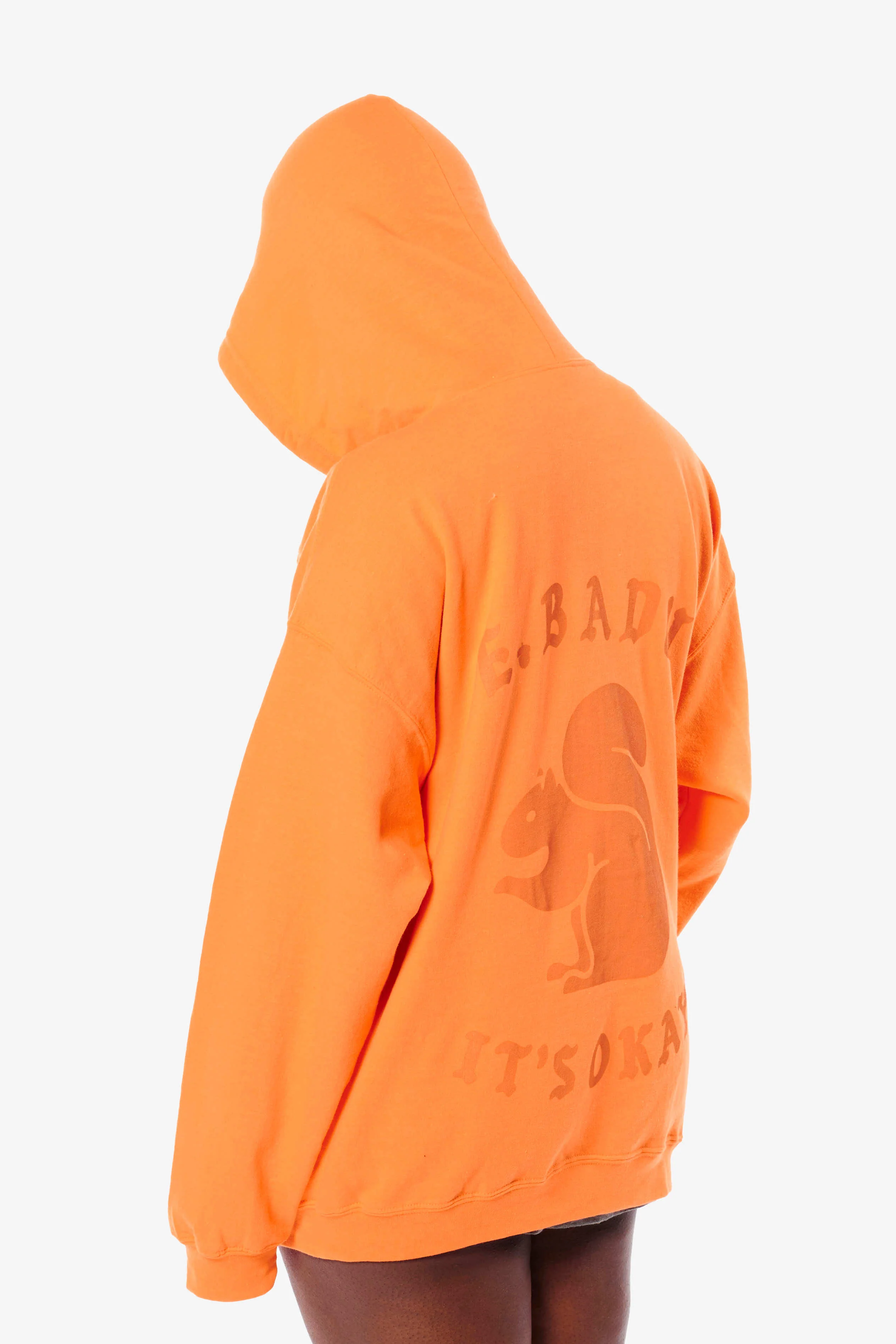 It's Okay Squirrel Zip Up Hoodie - Orange - Image 6
